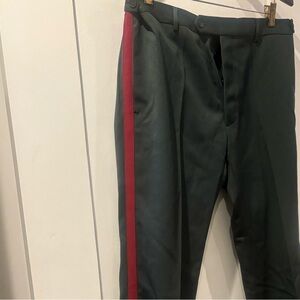Valentino Black Dress Pants with Red Accent